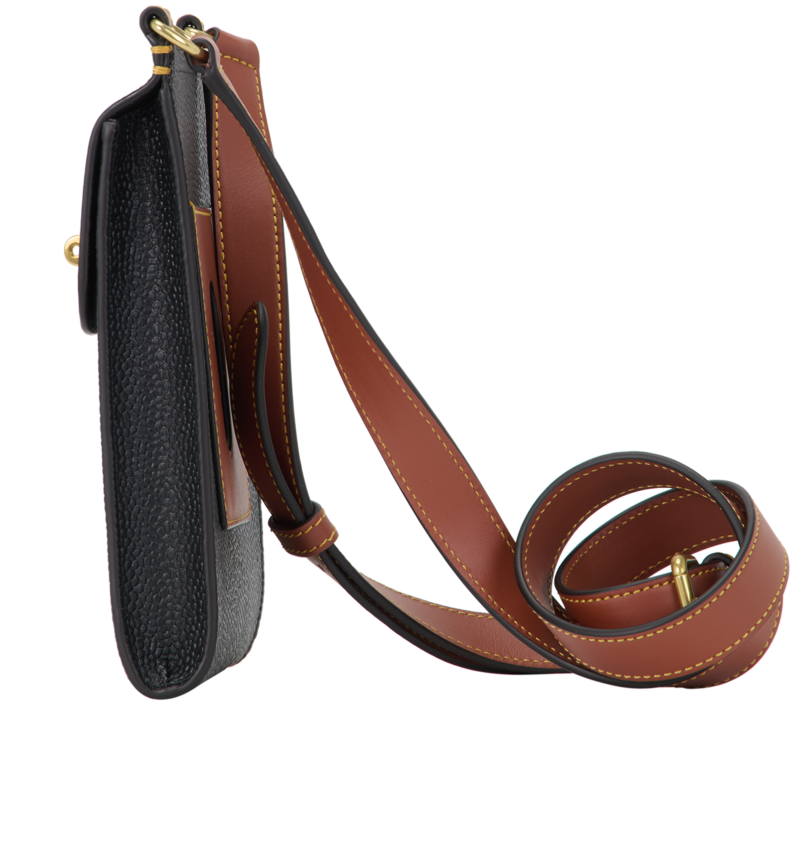 Mini Antony Pouch, &pound;220, Handbags, Black/Tan, Leather, Bottom view